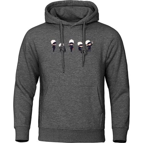 Jujutsu Kaisen Pullover Anime Gojo Satoru Pattern Mens Hoody Harajuku Cartoon Male Sweatshirt Streetwear Hip Hop Man Hoodie