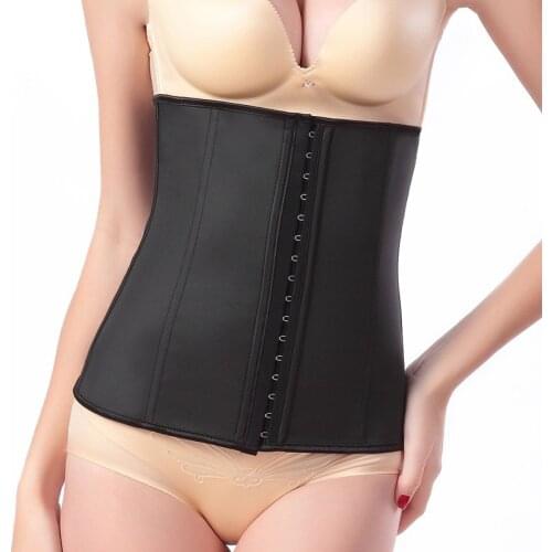 Latex Waist Cincher Body Shapewear Womens Waist Slimming Corset Sheath Flat Belly Losing Weight Sauna Workout Sweat Fat Burning
