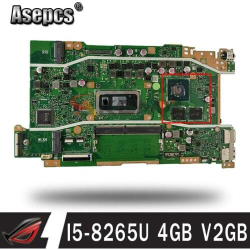 X509FL laptop mainboard W/ I5-8265U 4GB V2GB For ASUS Vivobook X509F X509FB X509FJ X509FL original motherboard mainboard test ok