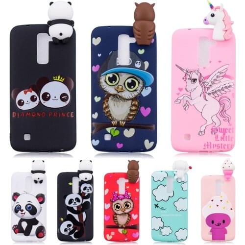 3D Soft Silicone TPU Case For LG K10 2016 Cute Panda Owl Unicorn Phone Cases For LG K10 LTE K420N K430 K430DS Cover Coque K10