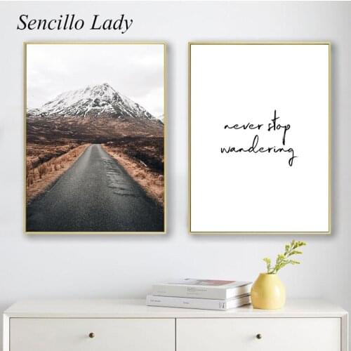 Snow Mountain Nature Landscape Nordic Poster Canvas Print Scandinavia Art Scenery Painting Wall Picture Modern Home Room Decor