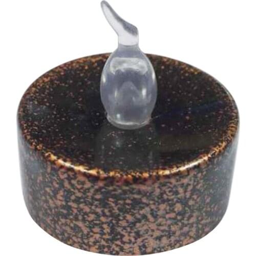Black Flameless Votive Candle Battery Operated Flickering LED Tea Light NEW
