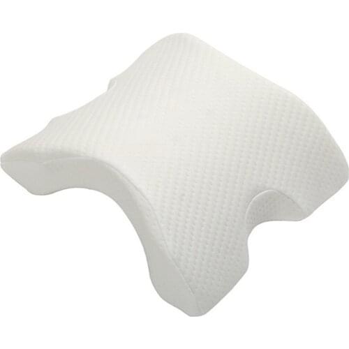 New U-Shaped Curved Memory Foam Sleeping Neck Cervical Pillow with Hollow Design Arm Rest Hand Pillow for Couple Side Sleepers