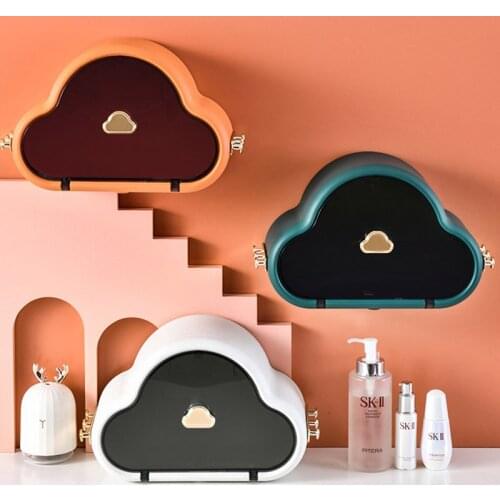 Cloud Tissue Storage Boxes Wall Mounted Bathroom Multifunctional Toilet Roll Paper Holder Waterproof Wash Towel Storage Shelves