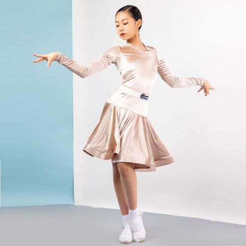 Latin Dance Clothes For Girls Competition Dresses Stage Costume Ballroom Practice Wear Tap Dance Wear Salsa Dance Outfit DL7174
