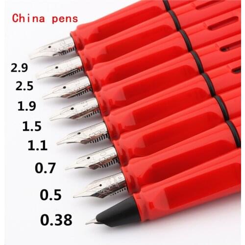 High quality 514 Red Tibetan Arabic English Art Flat Nib Fountain pen New school Student office stationery Supplies ink pens
