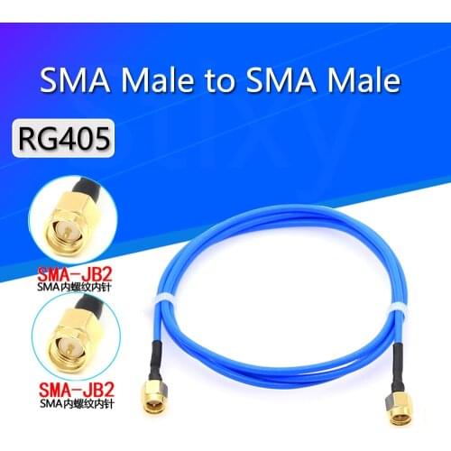 SMA to SMA connector straight RF Coaxial cable SMA male to SMA male RG405 086 cable Blue skin adapter