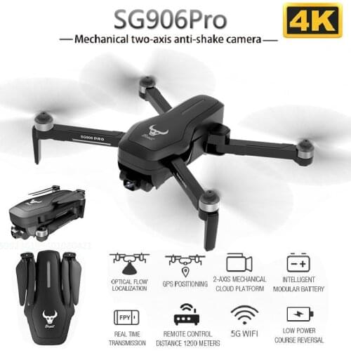 Sg906pro4k Aerial Gps Equipped With 5g Wifi Fpv Drone Mechanical Two-axis Anti-shake Camera Folding Brushless Four Aircraft