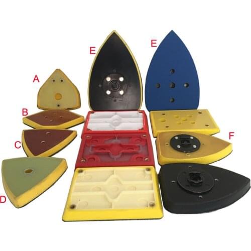 Triangle Hook Loop Sanding Pad 90X130 70*100mm Mouse Detail Sander Replacement Backup Pads for Tight Spaces Polishing