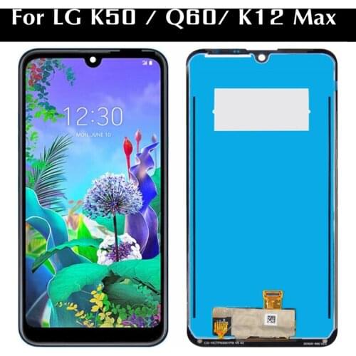6.26" LCD FOR LG Q60 K50 LMX520BMW, LMX520EMW LCD Display Touch Screen Assembly Replacement For LG K12 MAX Prime LCD Display