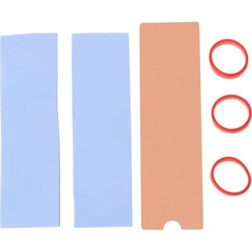 1Set Cooling Copper Sheet M.2 Heatsink NVME Heat Sink M.2 2280 Thermal Conductivity Silicone Wafer Cooling Fan Cooler