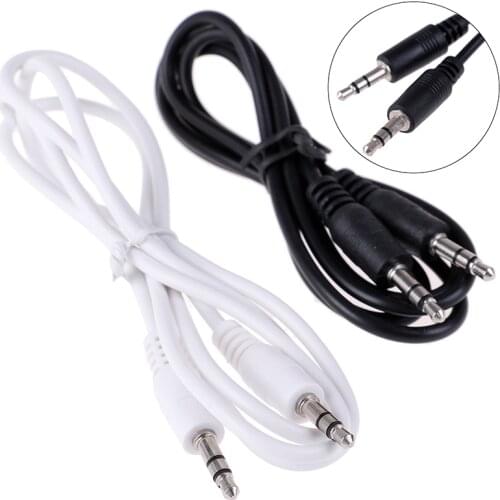 1Pc 3.5mm Jack Male To Male Car Aux Auxiliary Cord Stereo Audio Cable 1m