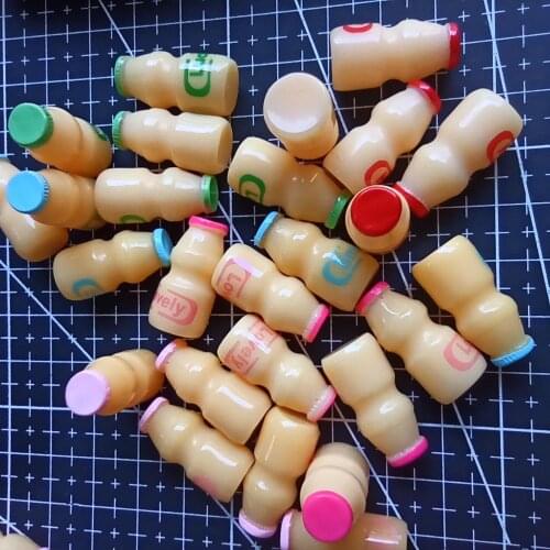 1pcs/lot resin solid Simulation milk drink bottle 22mm Cabochons Hair Bow Center Card Frame Making Craft DIY