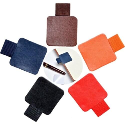 2PCS Self-adhesive PU Leather Pen Clip Pencil Elastic Loop for Notebooks Journals Pen Holders School Office Supplies Papeleria