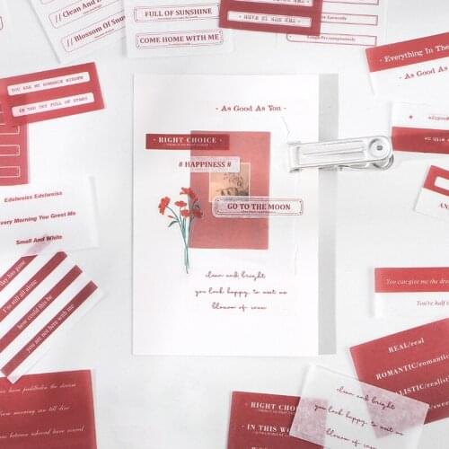 8pakcs/LOT there is love in the world series daily Creative fresh Ins style deceration DIY paper masking washi sticker