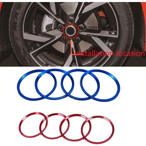 Aluminum Car Styling Ring Wheel Hub Decoration Circle For Skoda Octavia a5 a7 Yeti Roomster Fabia Rapid Superb Car Accessories