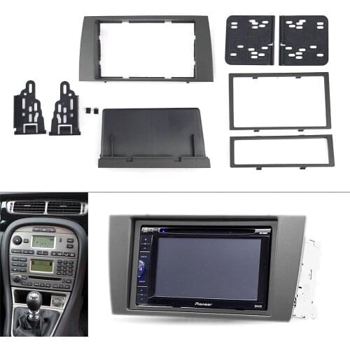 Car Stereo Radio Fascia Panel 2 Din Frame Dash Kits ABS for JAGUAR X-type 2002-2008 / S-Type 2003 2004 2005 2006 2007 2008