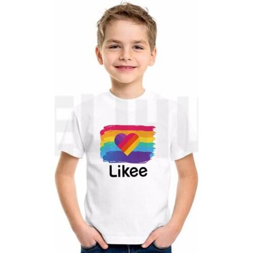 Boys LIKEE Print Girls Funny T-shirts Costume Children 2020 Summer Short Sleeve Clothing Kids Clothes Baby Kawaii Tshirts Street