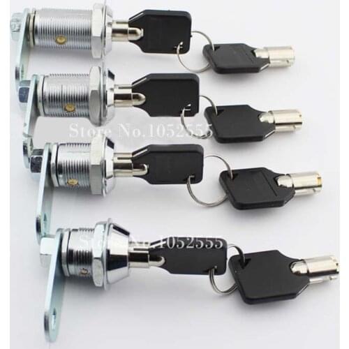 DHL 100PCS Cam Lock Pinball Arcade Machine Door Cabinet Toolbox Drawer Cupboard Wardrobe Locker with 2 Keys Length 16/20/25/30mm