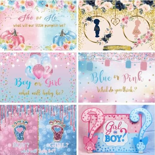 Yeele Newborn Baby Shower Backdrop Boy Or Girl Gender Reveal Photography Background Photographic Vinyl Photophone Photocall Prop