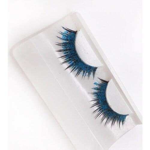1pair Exaggerated False Eyelashes Theatrical Artistic Creativity Modeling Makeup Lashes Thick Sequin Fake Eyelashes