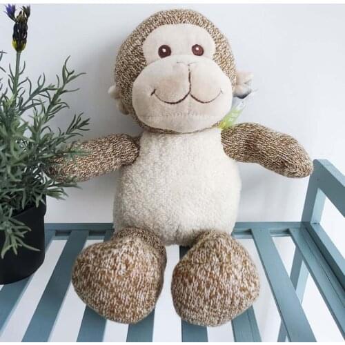 Handmade Comfort Doll Ringling Cute Hippo Monkey Animal Cotton Plush Toys Children Birthday Present Baby Boy Girl Sleeping Doll