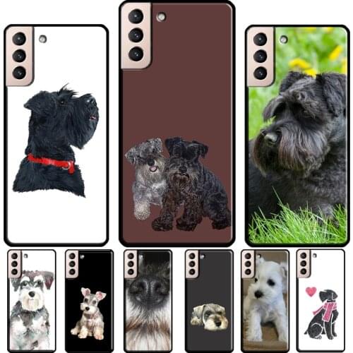 Miniature Schnauzer Puppy Dog Silicone Case For Samsung Galaxy S21 S20 FE S8 S9 S10 Plus Note 10 9 Note 20 Ultra Coque