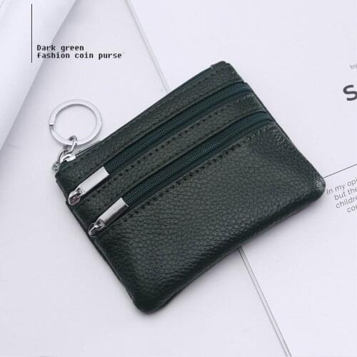 Men Wallet Leather Zip Short Wallets Mini Money Purses Small Fold Female Coin Purse Card Holder Coin Purse Mini Money Purses
