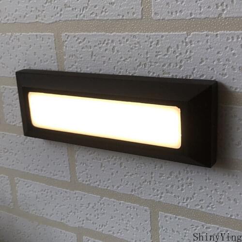 Exterior Stairs outside wall lights Garden Sand Black 6w IP65 Home AC Apply wall