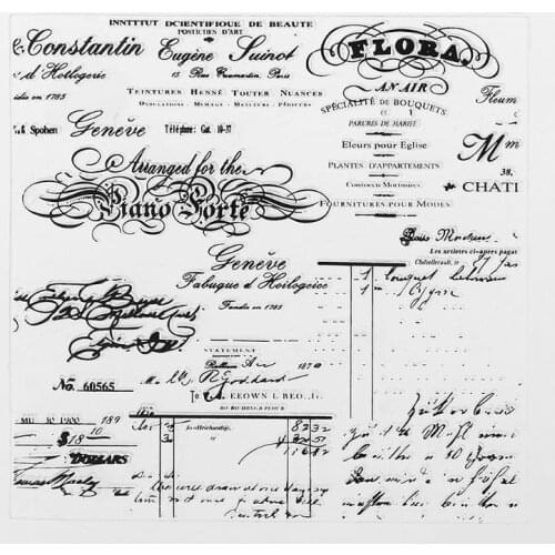 2021 New PVC Transparent Stamp Seal Fancy Font Cute Patterns DIY Scrapbook Photo Album Card Decor English Letters