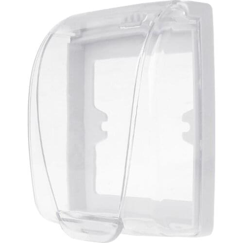 Plastic Wall Switch Waterproof Cover Box Wall Light Panel Socket Doorbell Flip Cap Cover Clear Bathroom Kitchen Accessory