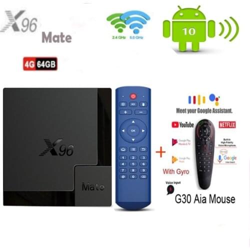 X96 Mate Android 10 Smart TV Box Allwinner H616 Quad Core 4G 32G/64G 2.4G&5.0G Dual WIFI 4K HD Set-Top tv Box