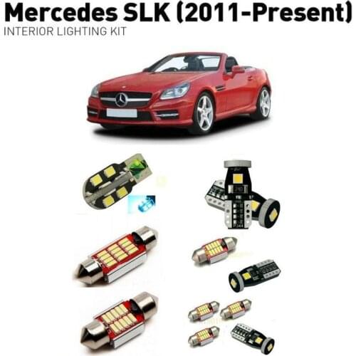 Led interior lights For mercedes slk 2011+ 11pc Led Lights For Cars lighting kit automotive bulbs Canbus