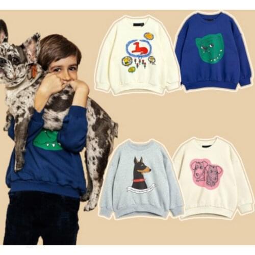 2021 New Spring Kids Sweatshirt Dog Cartoon Long Sleeve T-Shirts Boys Girls Casual Tops Tee Children Baby Clothes Kids Pullover