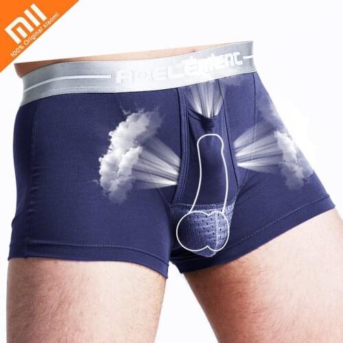 Xiaomi 3pcs Men Sexy Underwear Modal U-Health Boxer Comfortable and Breathable Soft and Smooth Men Panties Boxer Pants