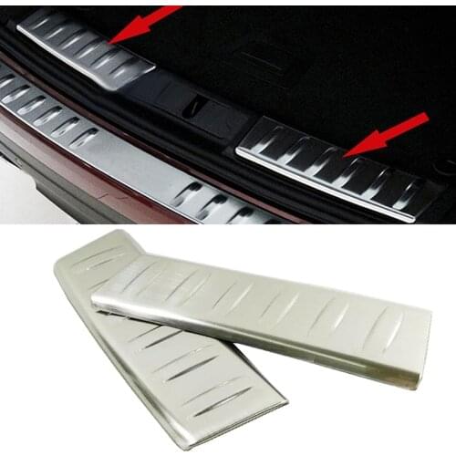For Jaguar F-Pace 2016-2019 Stainless Steel Interior Rear Bumper Protector Sill Plate Skid Cover Threshold Pad Auto Accessories