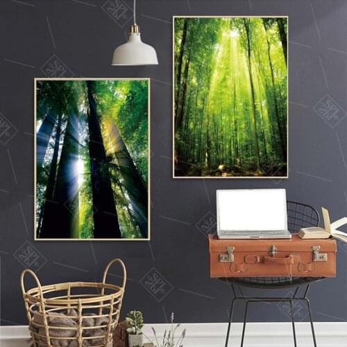 Green Forest Printing Natural Landscape Poster Wall Picture For Living Room Canvas Painting Nordic Decoration Home Mural Picture