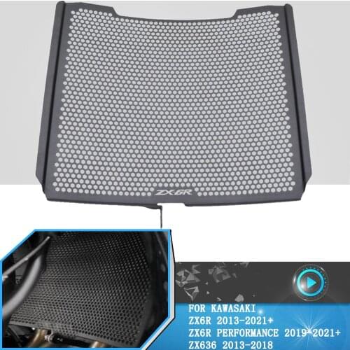 ZX6R 2018 2019 2020 2021 Motorcycle Radiator Guard Protector Grille Grill Covers Parts For Kawasaki ZX 6R Performance ZX636 2017