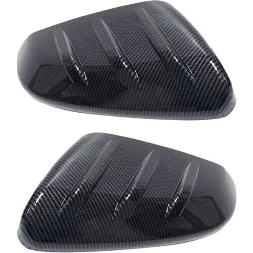 1Pair Front Side Door Rearview Mirror Cover Trim Cap ABS Carbon Fiber Style Black Fit For Honda Civic 2016 2017 2018 2019 2020