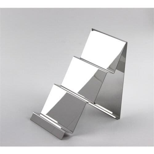 10pcs Wallet Display Rack Handbag Display Stand Stainless Steel Metal Three Layer Bag Display Holder Rack furniture accessories