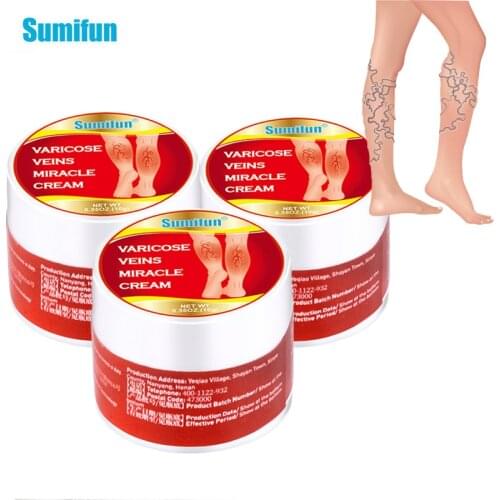 3Pcs New Sumifun Varicose Veins Cream Treat Phlebitis Vasculitis Thigh Spider Removal Anti Swelling Pain Relief Medical Plaster