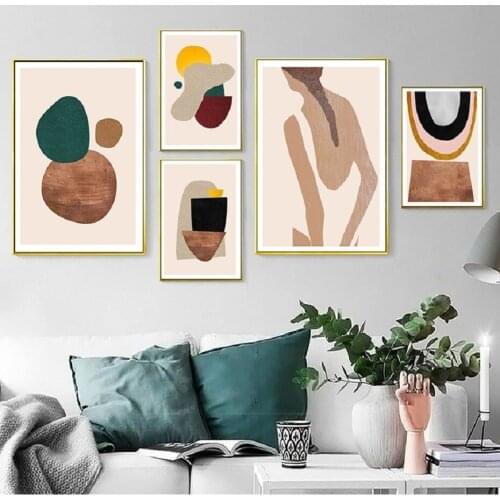 Abstract Scandinavia Posters Prints Geometric Canvas Painting Wall Art Pictures for Living Room Home Interior Design