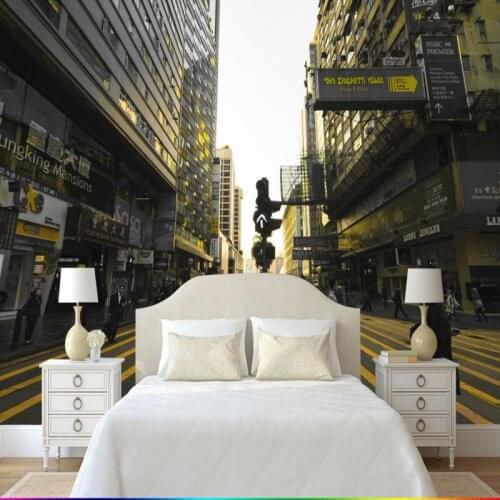 Custom mural Retro Nostalgic Hong Kong Architecture Street View Cottage Hong Kong Restaurant Background wallpaper