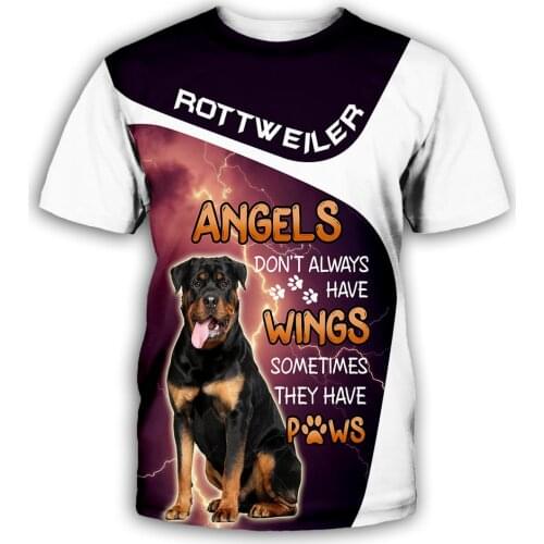 Rottweiler 3D All Over Printed t shirts women men Summer Funny Dog Tees Short Sleeve T-shirts Cosplay Costumes