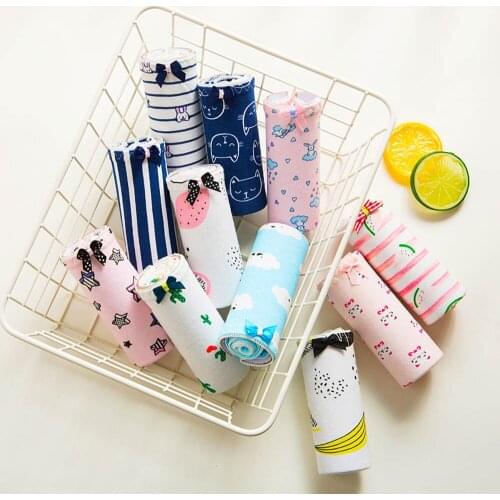 Cotton Panties for teenage girl Underwear cute briefs female underpants cartoon knickers intimates 7 Pieces/lot dropshipping