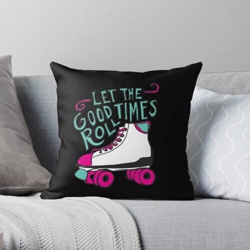 Let the Good Times Roll Throw Pillow Cushion Cover Polyester throw pillows case on sofa home living room car seat decor 45x45cm