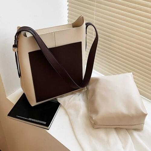 Small 2PCS/SET Shoulder Bags for Women Luxury Soft Leather Messenger Bag Simple Ladies Crossbody Bags Trending Designer Handbags