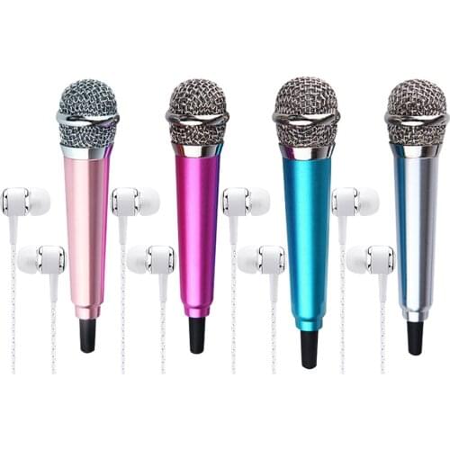 2pcs Hot sale Handheld Mic Portable Mini 3.5mm Stereo Mic Audio Microphone For The Mobile Phone Accessories Mic KTV Karaoke