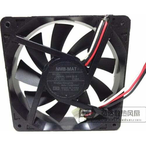 NMB-MAT 2806RL-09W-B19 CBC DC 7V 0.08A 3-Wire 70x70x15mm Server Cooling Fan