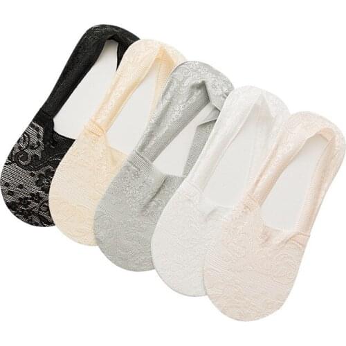 New Womens Socks, Womens Lace, Boat Socks, Womens Silicone Socks, Non-slip Thin, Anti-drop Invisible Socks